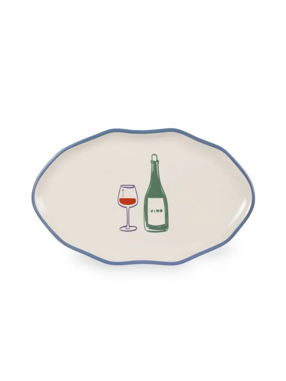 Ceramic Small Oval Serving Tray Platter Wine - Bullseye's Playground